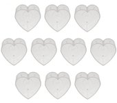 MagiDeal 10x Clear Plastic Tealight Cups Love Heart Candle Mold Wax Containers Making Mould Handmade Craft Mold