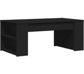 vidaXL Mesa de centro madera de ingeniería 102x55x42 cm Blanco, Negro, Roble Sonoma Mesita de Salón o Comedor o Auxiliar Mesa de Café Meuble Salón