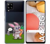 Tumundosmartphone Funda Gel Transparente para Samsung Galaxy A42 5G diseño Conejo Dibujos