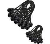 Tensores Elasticos, 30 Piezas Tensor Elastic, Bolas Bungee, Tensores de Lonas, Gomas Tienda Campaña para Tiendas de Campaña, Lonas, Carteles (200mm)