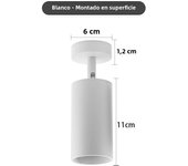 Surface Mounted 360° Rotatable White Black Gold Copper LED Ceiling Track Downlight 6W GU10 Bulb Replaceable Wall Spot Light