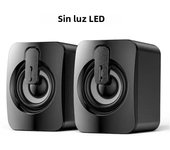 Computer Speakers HIFI Stereo Microphone USB Wired with LED Light for Desktop PC Computer