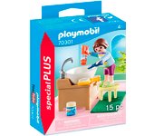 PLAYMOBIL - NIÑA CON LAVABO, 70301, PRODUCTO CON LICENCIA OFICIAL