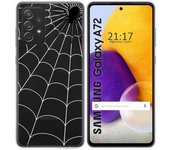 Tumundosmartphone Funda Gel Transparente para Samsung Galaxy A72 diseño Araña Dibujos