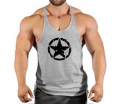 New Arrivals Bodybuilding stringer tank top Captain Cotton Gym sleeveless men Fitness Vest Singlet sportswear workout tanktop