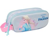 SAFTA  PORTATODO DOBLE 3D FROZEN - Portatodo Licencia Oficial - Diseño Compacto - Ideal para Escuela y Oficina - Material Resistente - Cierre Seguro