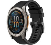 Correa de Silicona para Garmin Fenix 8 - 51mm / Fenix 7X Pro / Fenix 6X Pro / Enduro 3 / Epix 2 Pro 51mm, Banda Básica Conectores Quickfit 26mm