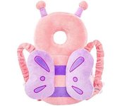 Mochipa protectora para la cabeza del bebé, mochila de Protección para la cabeza, protector de cabeza ajustable para niños de 4 a 24 meses, helmet de seguridad para niños (Mariposa)