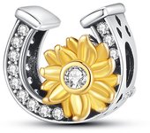 925 Sterling Silver Chrysanthemum Sunflower Golden Series Charms Beads Fit Original  Bracelets S925 DIY Jewelry Gifts