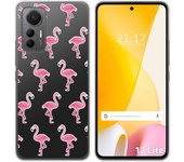 Funda Silicona Transparente para Xiaomi 12 Lite 5G diseño Flamenco Dibujos