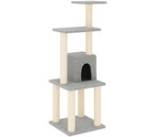 Rascador para Gatos con postes de isal gris Claro 105 cm