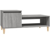 vidaXL Mesa de centro madera contrachapada 100x50x45 cm Blanco, Negro, Blanco brillante Mesita de Salón o Comedor o Auxiliar Mesa de Café Meuble Salón