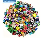 Lots of Random Style Shoe buckle Sandals, 6/30/60/200Pcs Assorted Varieties PVC Shoe Decorations Accessories