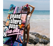 GTA 5 Grand Theft Auto Anime Beach Swimming Towel Soft Absorbent Washcloth Children's Gifts for Kids Travel Camping Gym
