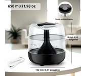 Air Humidifier Cute Ultrasonic Colorful Night Light Mini Humidifier Diffuser Transparent  Portable Home Bedroom Aroma Diffuser