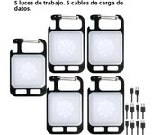 Mini Portable Multifunction Keychain Flashlight 4 Light Modes Built In Battery USB Rechargeable Strong Magnetic Work Light