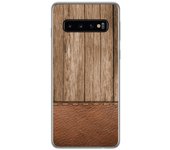 Tumundosmartphone Funda Gel Tpu para Samsung Galaxy S10 Plus diseño Madera 09 Dibujos
