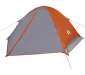 vidaXL Tienda de campaña iglú para 4 personas impermeable gris naranja