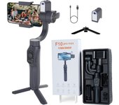 F10 Pro Max 3-Axis Smartphone Handheld Gimbal Stabilizer with Fill Light for iPhone Android Face Tracking Anti-Shake Tiktok Vlog