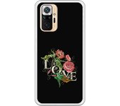 Funda compatible con Xiaomi Redmi Note 10 Pro / Pro Max - tatoo rosa efecto bordado