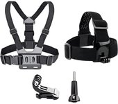 Chest Head Strap Belt For GoPro Hero 12 11 10 9 8 Action Camera Xiaomi Yi 4K Sjcam Sj4000 Insta360 Accessories With J-hook Mount