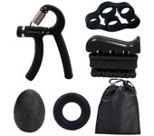 Hand Grip para Antebrazo Ejercitar - Paquete de 5 Piezas, Fortalecedor de Agarre de Manos Ajustables, Ejercitador de Manos, para Estirar Los Dobos, Anillo para Entrenar y Pelota Anti Estres, Perfecto para atletas, músicos, Escaladores