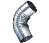 Codo Estufa Galvanizado de 120 Mm. 90° - Ideal para Estufas de Leña - No Apto para Temperaturas Superiores a 400 C - Wolfpack