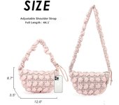 Puffer Tote Bag Fuffy Crossbody Nylon Pequeño Monedero Hobo Hombre Acolchado Bolso Acolchado Bolsa de Viaje
