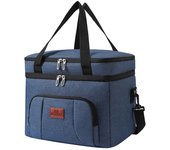 Multifunctional Double Layers Tote Cooler Lunch Bags for Women Men Large Capacity Travel Picnic Lunch Box with Shoulder Strap