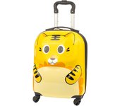 DAM. Maleta trolley infantil en material ligero de ABS de alta resistencia. Con 4 ruedas giratorias 360°. Diseño de Tigre. 32x23x45 cm. 32x23x45cm.