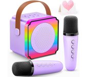 Gift Juguetes para Niños 3-12 Años, Karaoke with 2 Micrófonos, Luces LED y Efectos de Voz, Juguetes GIFT para Niños 3-15 Años