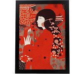 Nacnic Póster Detallado Por Yayoi Kusama - Impreso en Papel de 250 Gr/m² - Marco de Madera MDF - Garantía y Confiabilidad