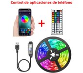 Bluetooth LED Strips SMD5050 Phone Control Neon Ice Lighting with 24Key Lamp for Bedroom Decoration TV Backlight DC5V Room Decor
