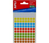 Apli etiquetas minibolsa colores surtidos Ø 8.0mm 3 hojas