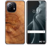 Tumundosmartphone Funda Gel Tpu para Xiaomi Mi 11 5G diseño Madera 04 Dibujos