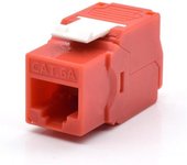 PRESA KEYSTONE WP CAT.6A UTP, TOOLLESS, COLOR ROJO