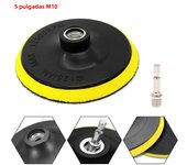5 Inch 125mm Hook And Loop Buffing Pad Rotary Backing Pad With M10 Drill Adapter For Most Kinds Of Rotary Tools Air Grinders
