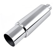 Stainless Steel Exhaust Muffler Tip Tail Pipe Inlet 2.5 Inch Outlet 4 Inch Burnt Type Silencer Tail Pipe For Universal