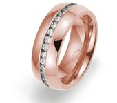 Gooix Anillo Mujer 444-02129-580 - Oro Rosa y Circonita Blanca