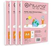 Paquete de folios A4 de 100gr con 1000 Hojas Blancas, Papel Multifuncional para Uso Escolar y Entornos Laborales. Ideal con impresoras láser, de inyección o fotocopiadoras - Ofituria