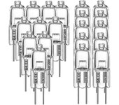 20 Pcs G4 Halogen Bulbs,20w 12v Halogen Light Bulbs 2 Pin Clear Lamp Bulb,for Cooker Lighting,signa