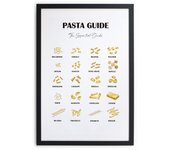 Cuadro con marco negro 40x30 guía de pasta