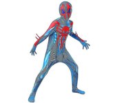 Spider-man 2099 Black Suit Cosplay Costume Party Jumpsuit Fitted Kids Clothes Spiderman Face Paint-c