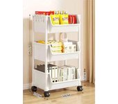 Removable Standing Storage Trolley Kitchen Organizer Trolley Books Plaything Snack Storage Rack Bathroom Living Room Organizer