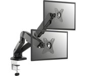 Equip - soporte doble monitor de 13" a 27" - inclinable, giratorio y articulado- escritorio - vesa - negro