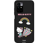Funda original compatible con Xiaomi Redmi 10 Negro con un diseño de Hello Kitty girl power