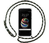 Tumundosmartphone Funda Colgante Transparente para Xiaomi Mi 5X / Mi A1 con Cordon Verde / Dorado