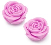 Molde 2 Rosas Redondeadas en Uno | Moldes de Silicona para Hacer Jabones, Velas o Adornos de Escayola en Forma de Rosas en 3D | 5x3 cm