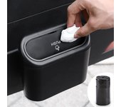 Cubo de basura para coche con tapa, organizador de basura para coche con una bolsa de basura, contenedor de basura para automóvil, hogar,（Bolsas de basura de colores aleatorios）