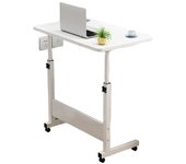 Mesa de ordenador ajustable portátil de escritorio girar mesa de cama para PC puede ser levantado Escritorio con rueda, Auxiliar Mesa portátil para Sofá
